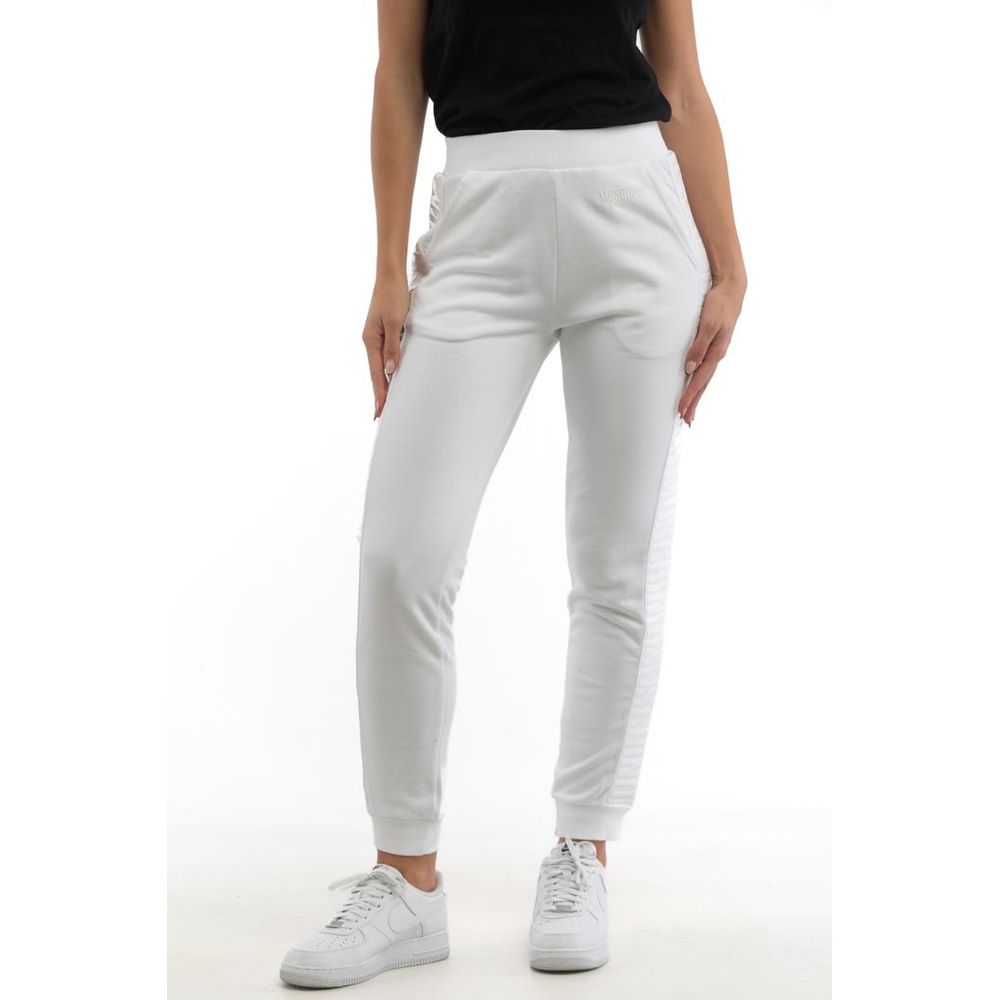 Moschino White Cotton Joggers (Workout Pants)
